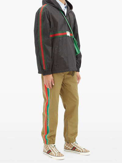 GUCCI Elasticated-waist cotton-blend ripstop trousers outlook