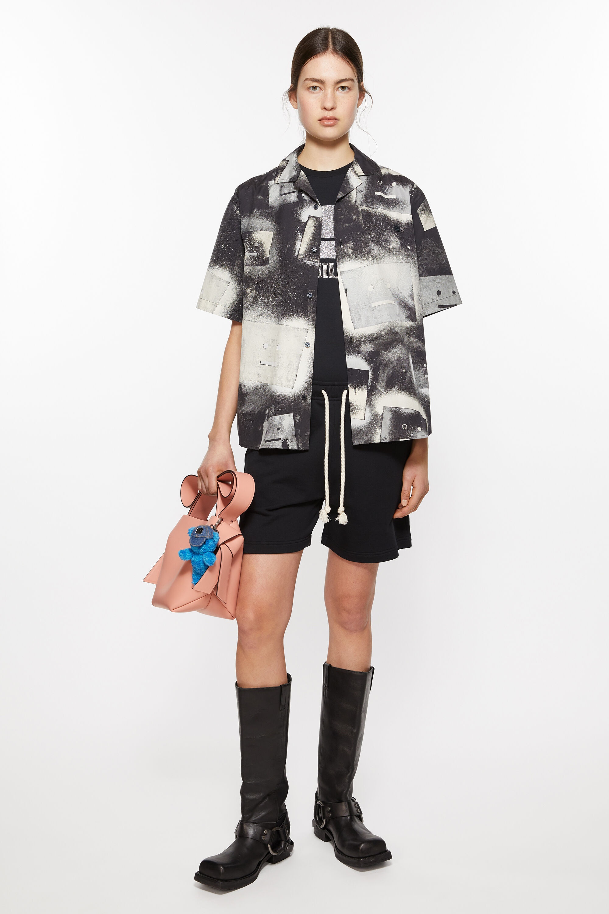 Fleece shorts - Black - 4