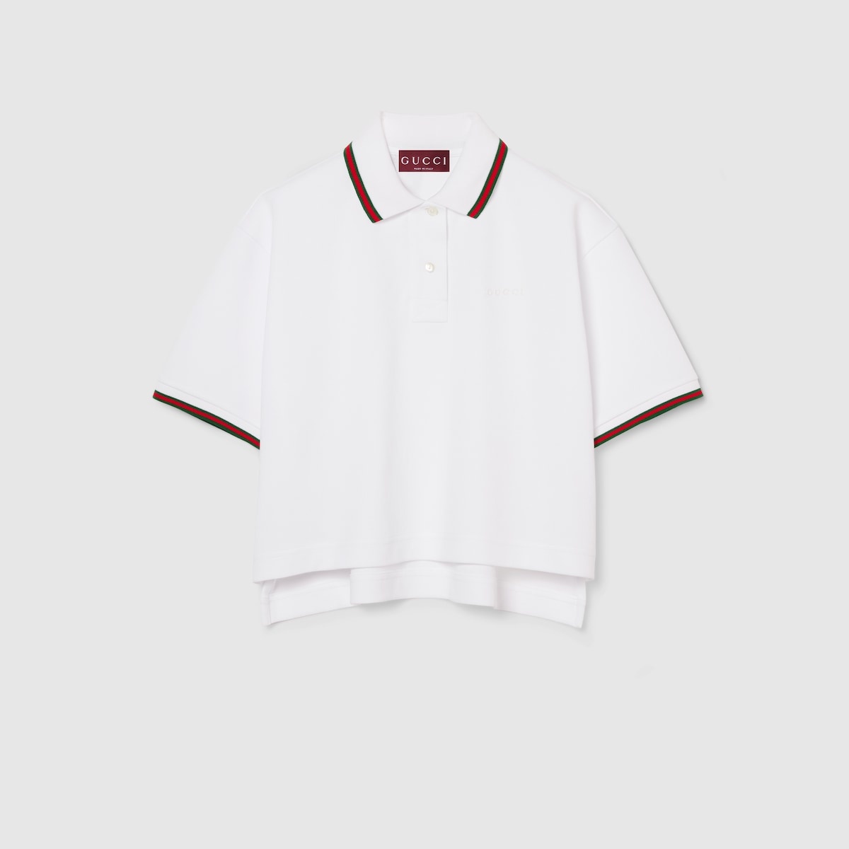 Cotton piquet polo shirt with Web - 1