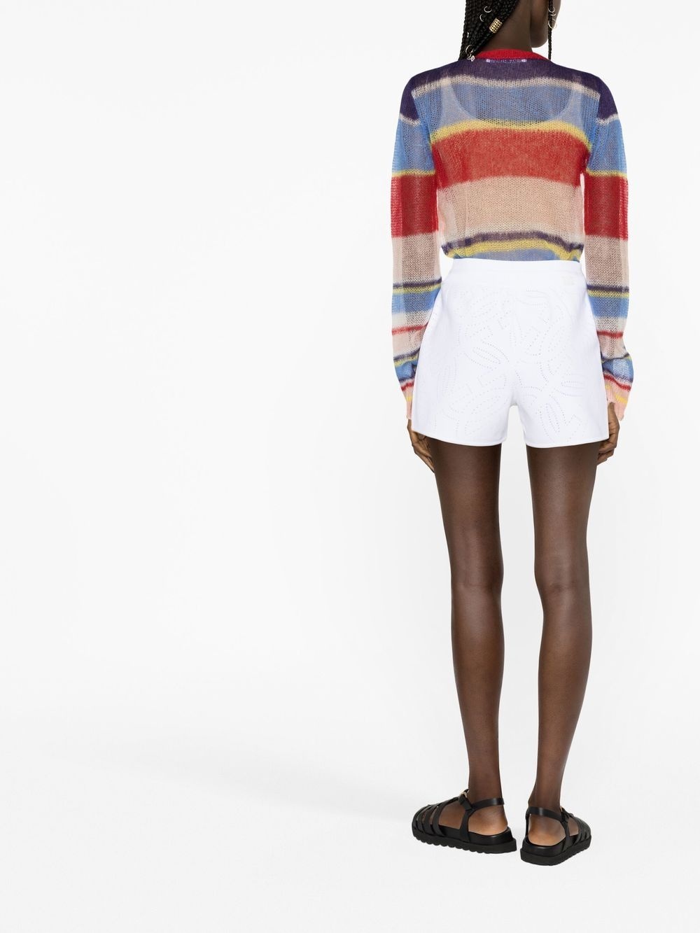 Gancio-perforated shorts - 4