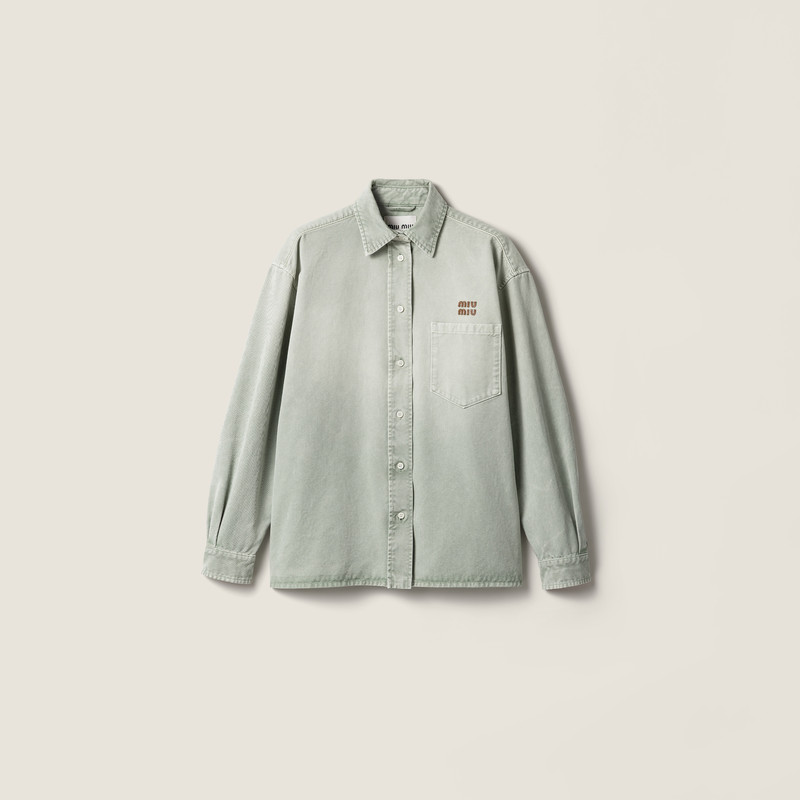 Washed gabardine shirt 1