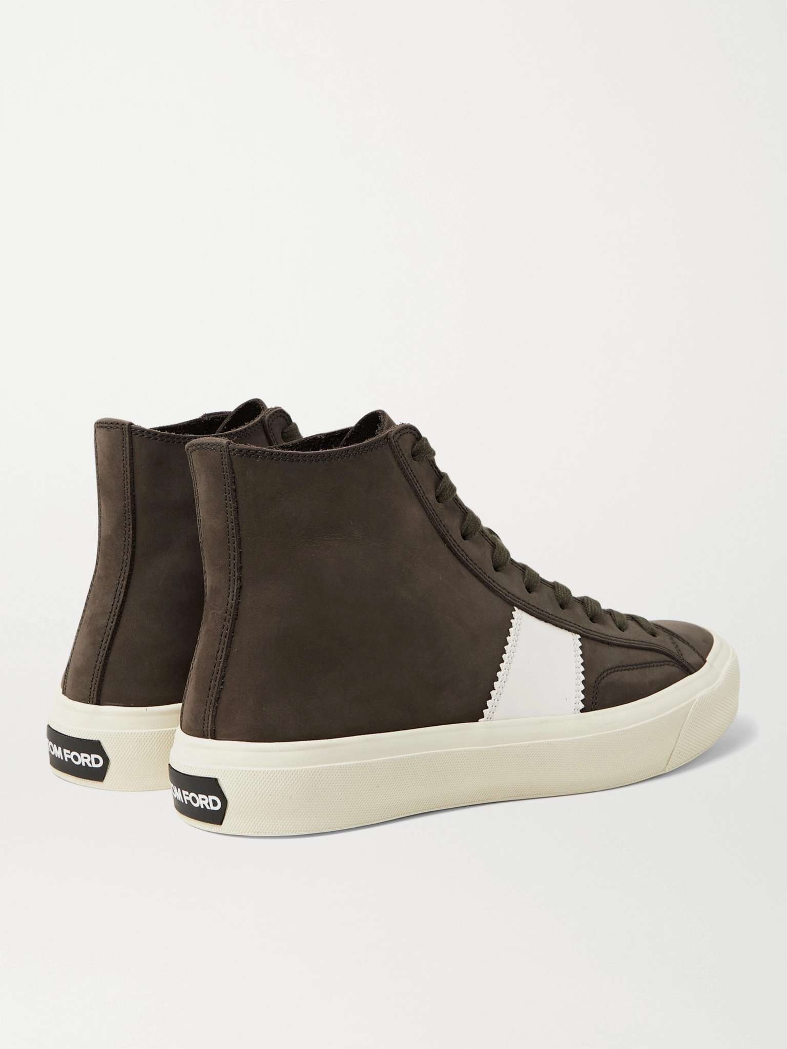 Cambridge Leather-Trimmed Suede High-Top Sneakers - 5