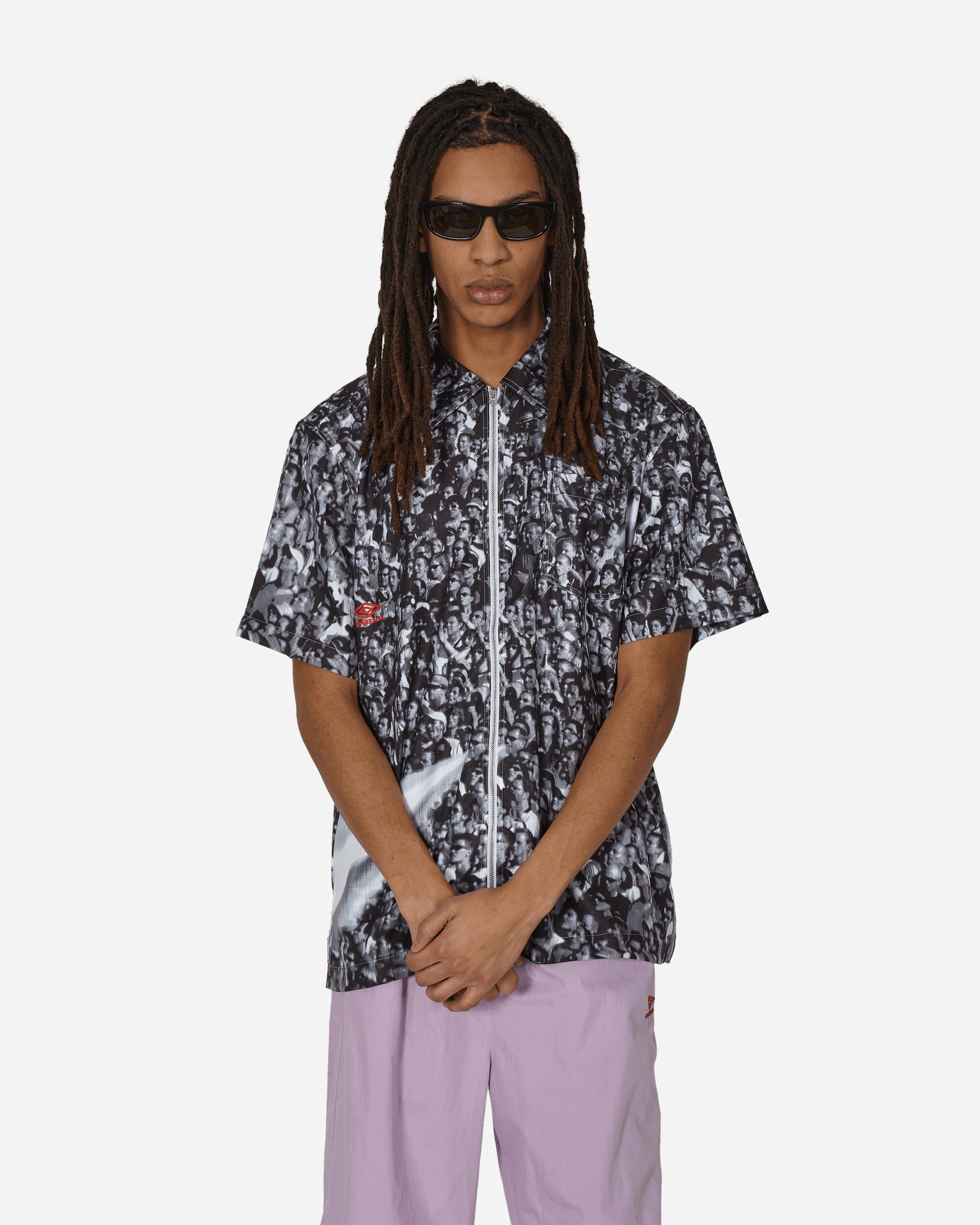 Printed Shortsleeve Shirt White / Black - 1