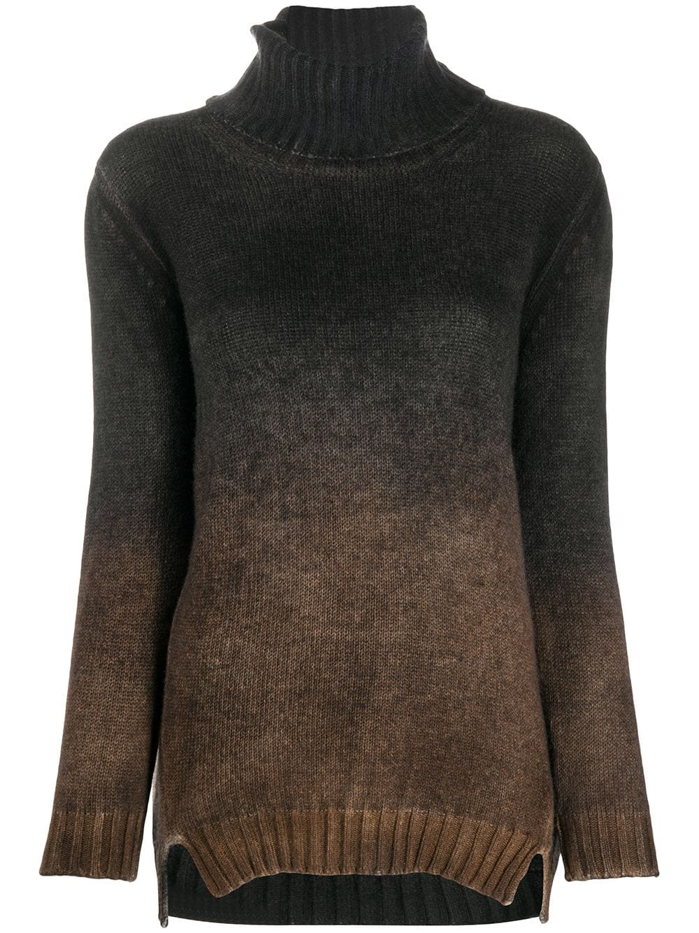 faded effect roll-neck jumper - 1