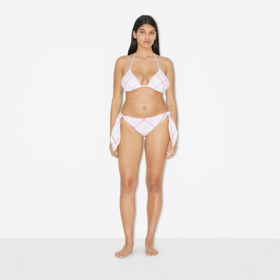 Burberry Check Stretch Nylon Triangle Bikini outlook