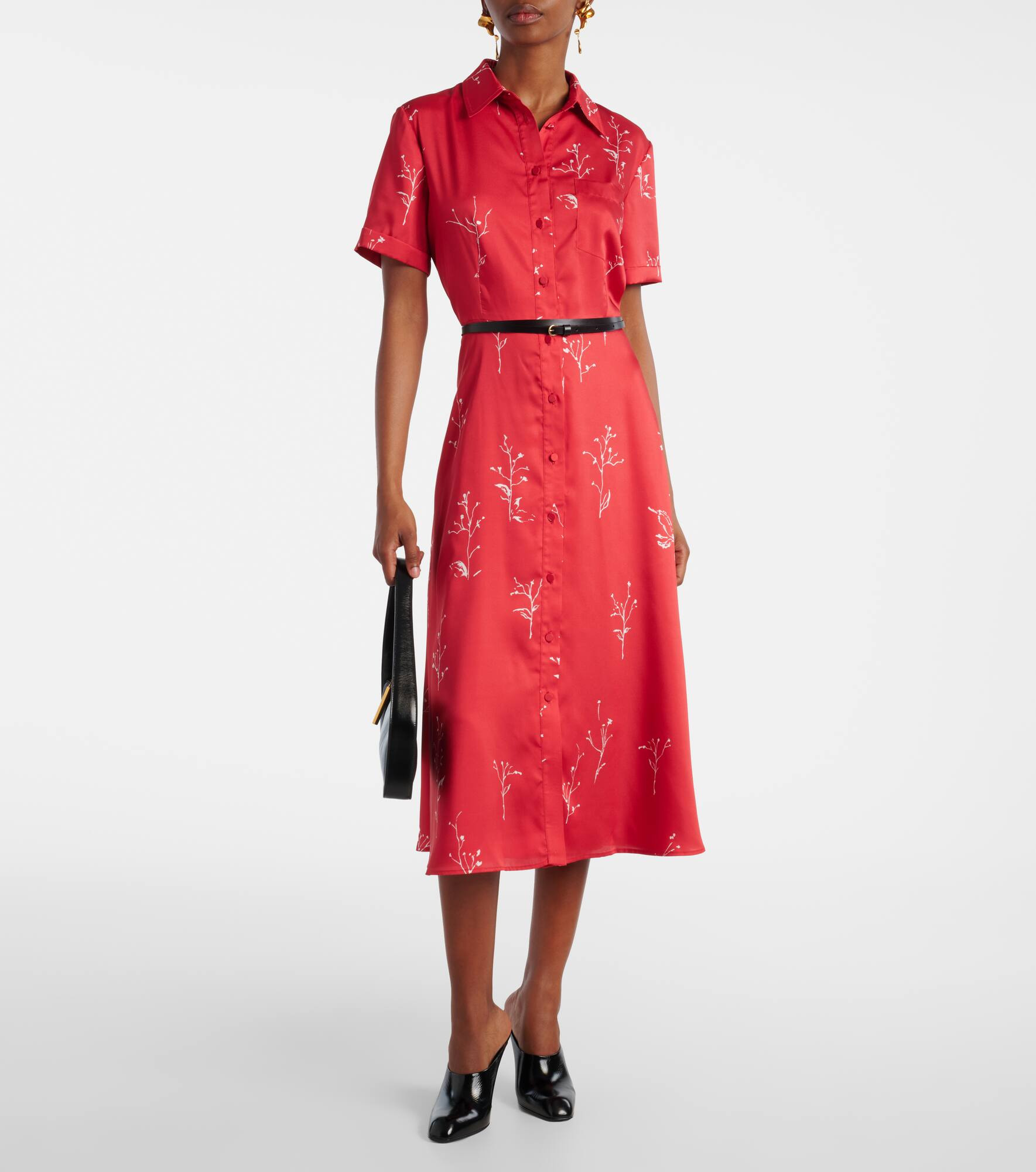 Kiera printed silk midi dress - 2