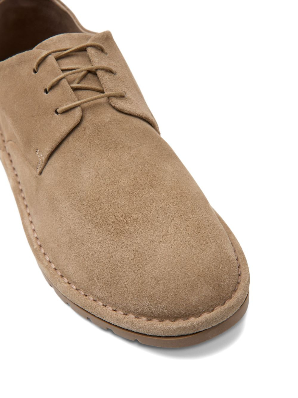 lace-up suede derby shoes - 3