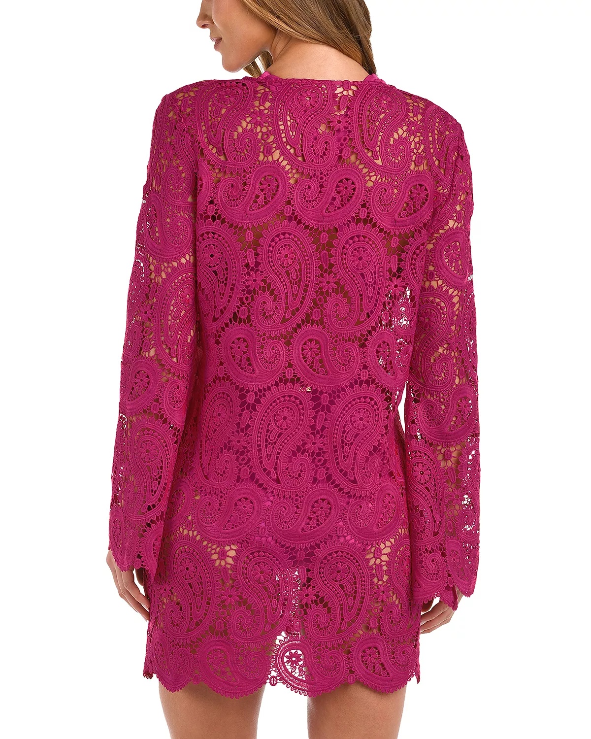 Ansley Paisley Crochet Cover Up Dress - 3