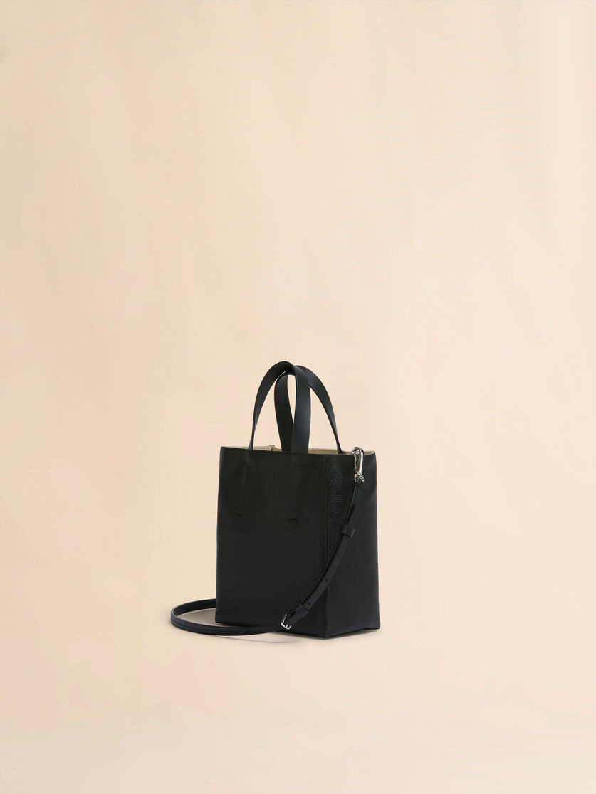MUSEO SOFT MINI BAG IN BLACK LEATHER WITH MARNI MENDING - 2