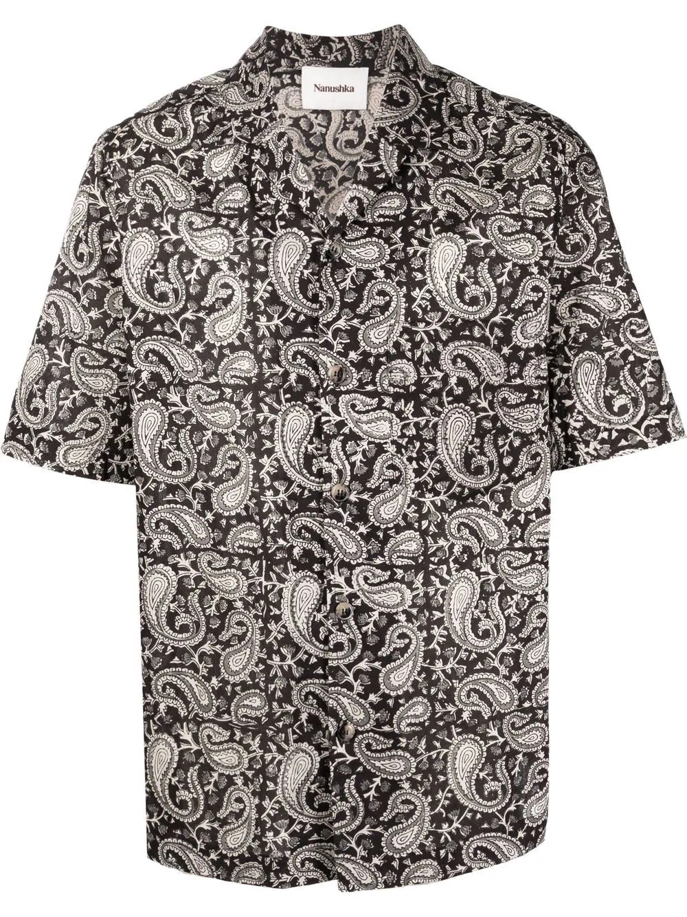 paisley-print organic cotton shirt - 1