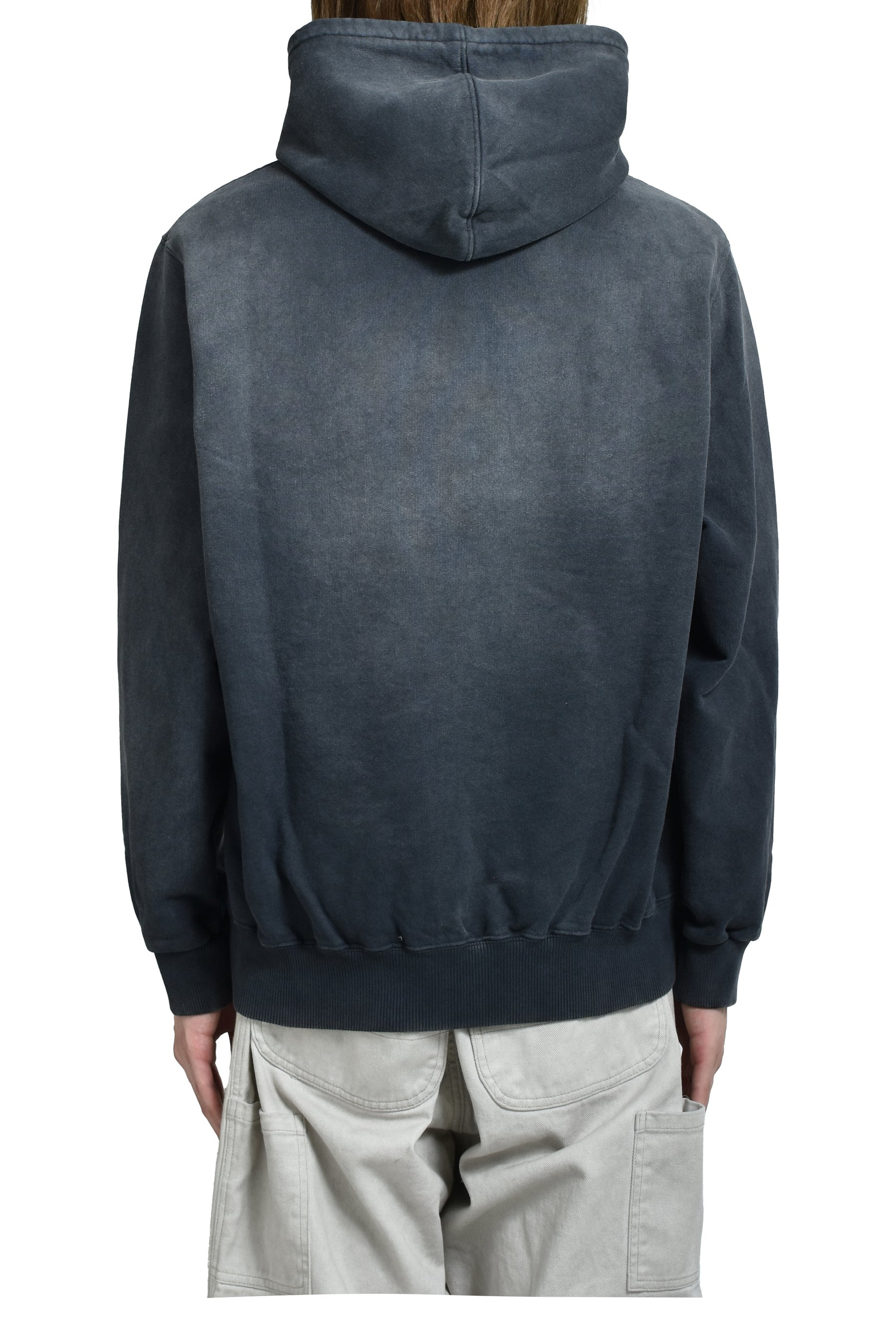 EMBROIDERED CHAIN ZIP-UP HOODIE / GRY - 2