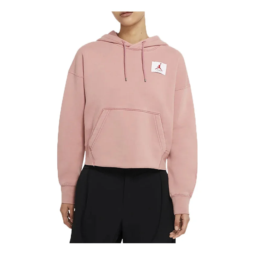 (WMNS) Air Jordan Flight Fleece Pullover 'Pink' CV7738-614 - 1