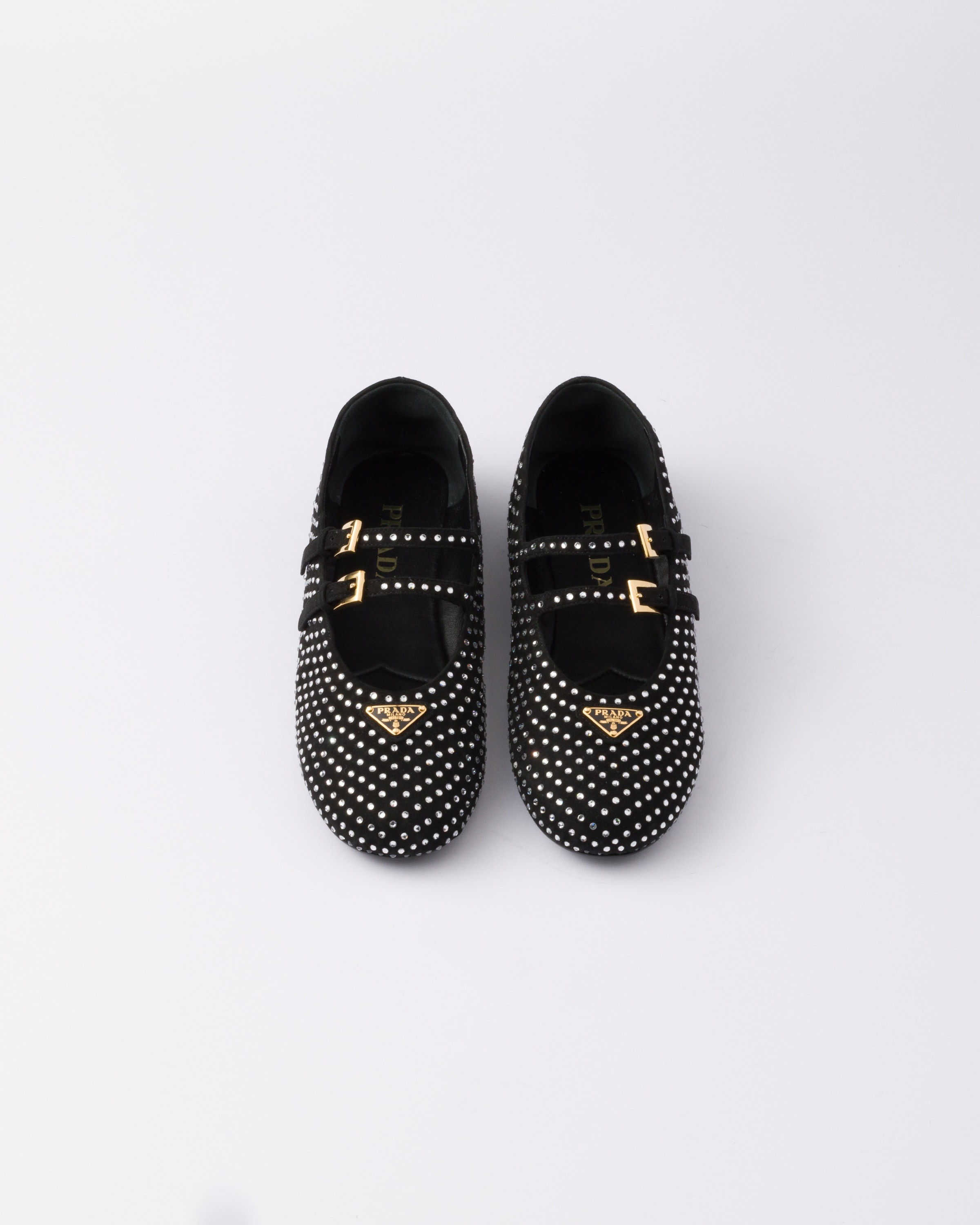 Prada Suede ballerinas with crystals | REVERSIBLE