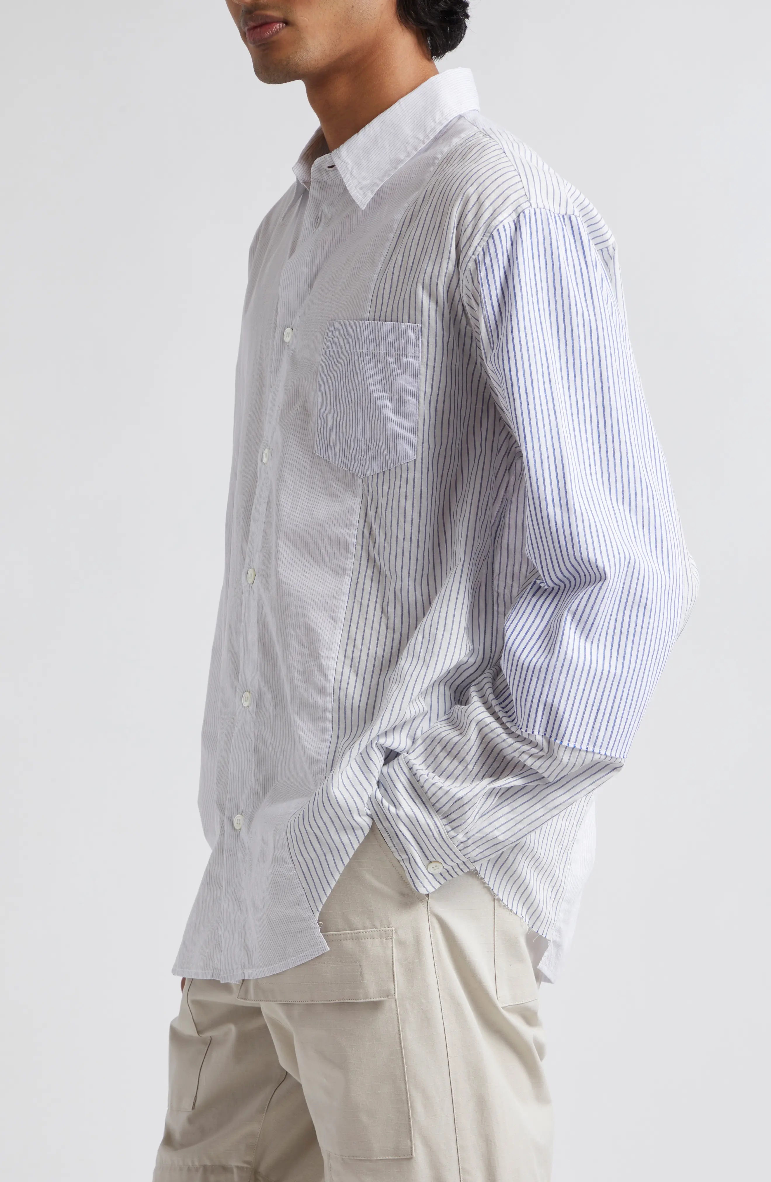 Cloak Paneled Button-Up Shirt - 4