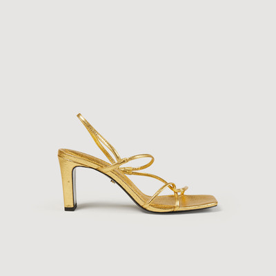 Sandro EMBOSSED LEATHER SANDALS outlook