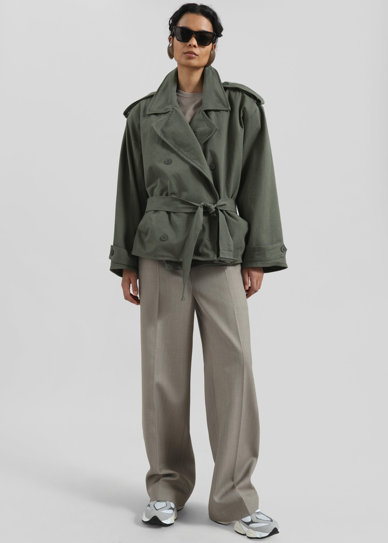 Hedley Wired Short Trench - Olive 10
