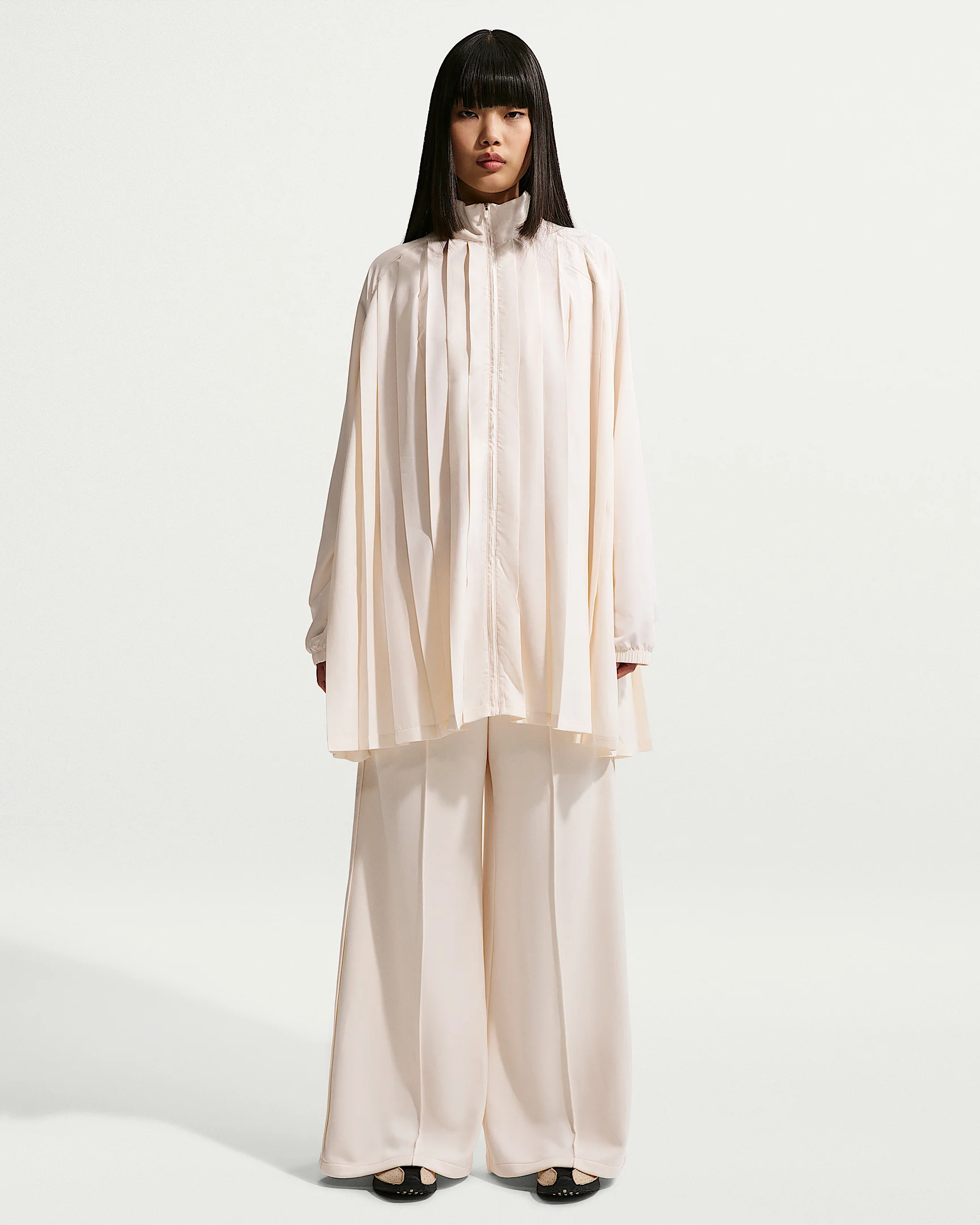 Nike Sportswear Women's Oversized Long-Sleeve Pleated Mini Dress - 1
