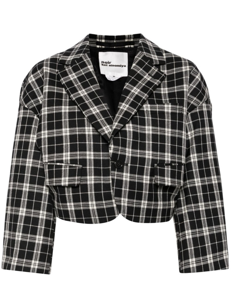 checked cropped blaer 1