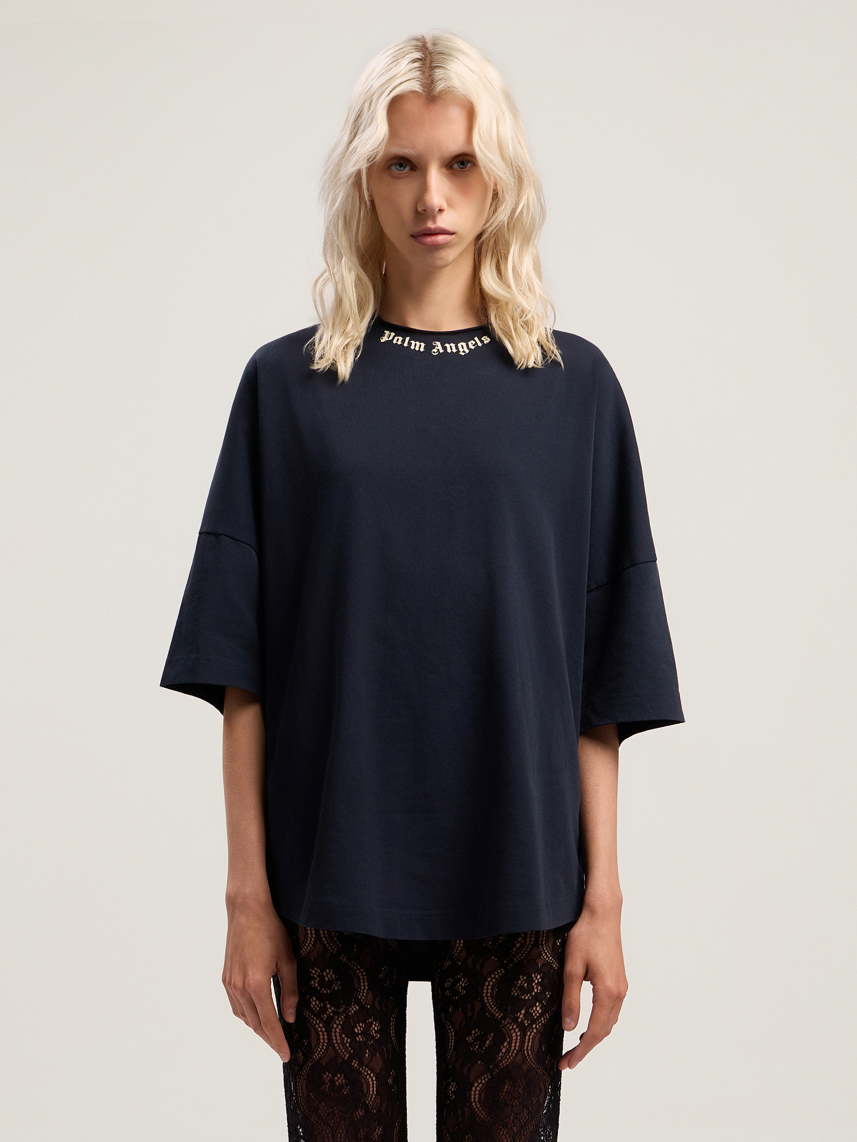 Curved Logo Collar Over Tee - 2