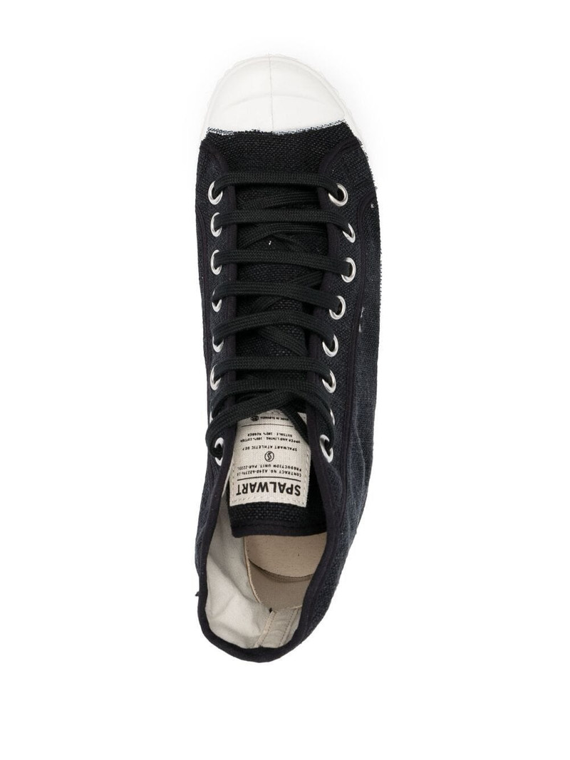 distressed-finish high top sneakers 4