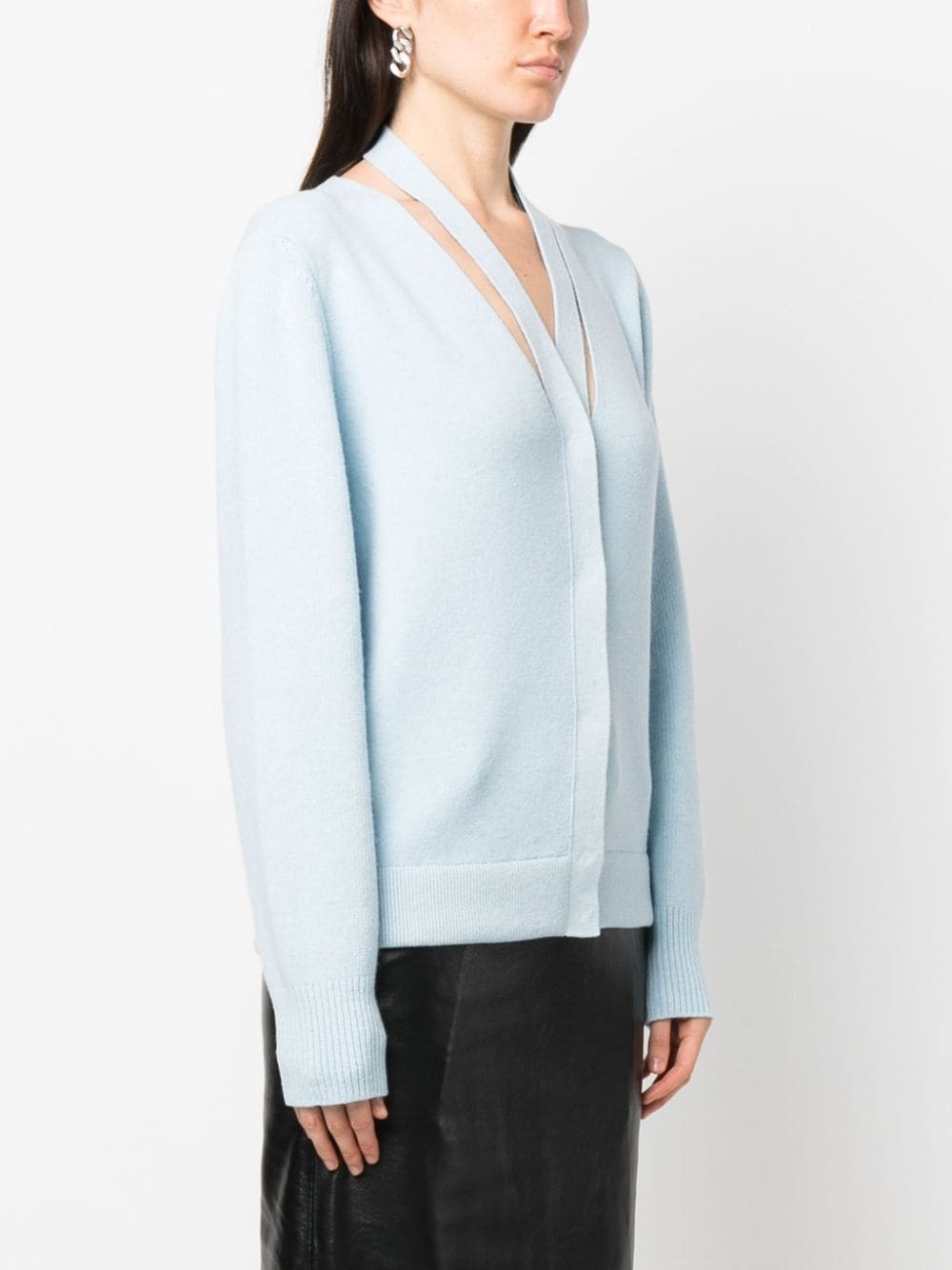 V-neck knitted cardigan - 3