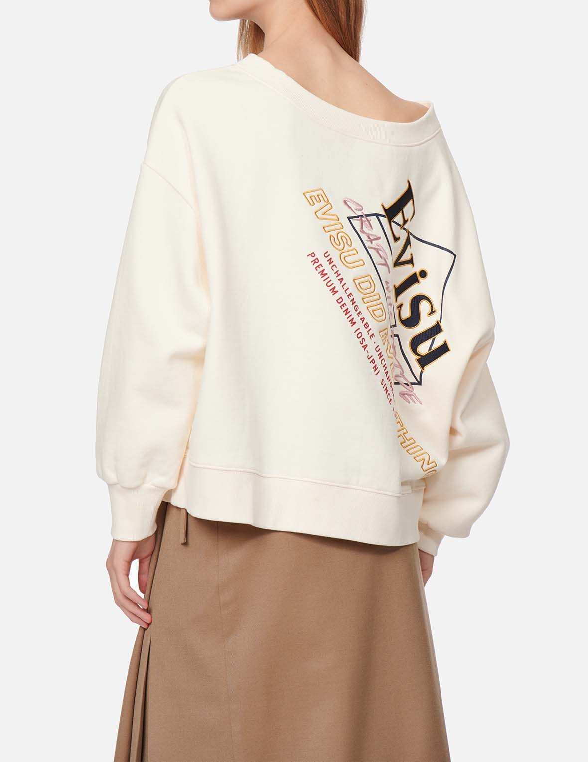 LOGO AND KAMON EMBROIDERED 2-WAY SWEATSHIRT - 3