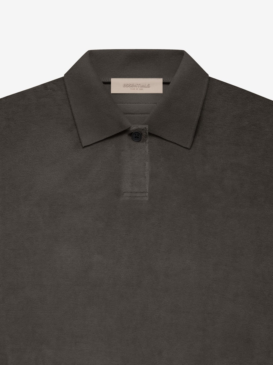 Womens Velour LS Polo - 3