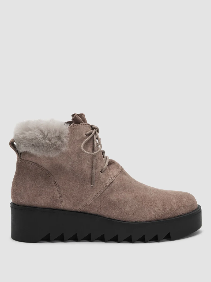 Kenille Sport Suede Wedge Bootie - 1