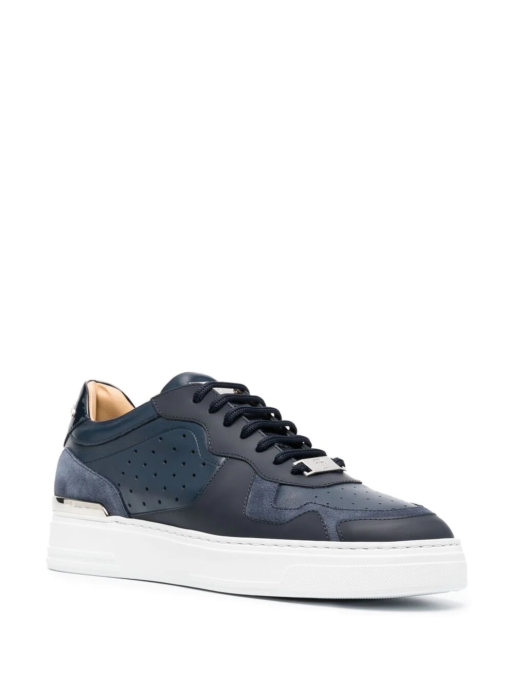 panelled low-top sneakers - 2