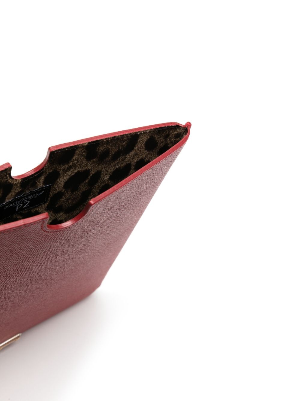 logo-plaque leather tablet case - 4