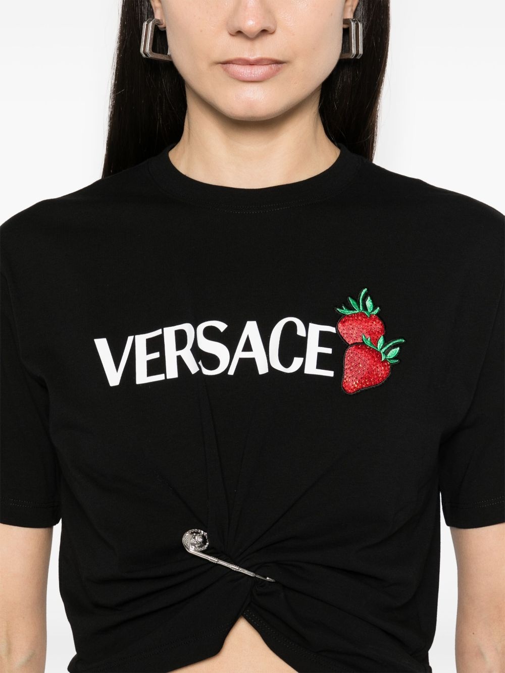 strawberry-motif T-shirt - 5