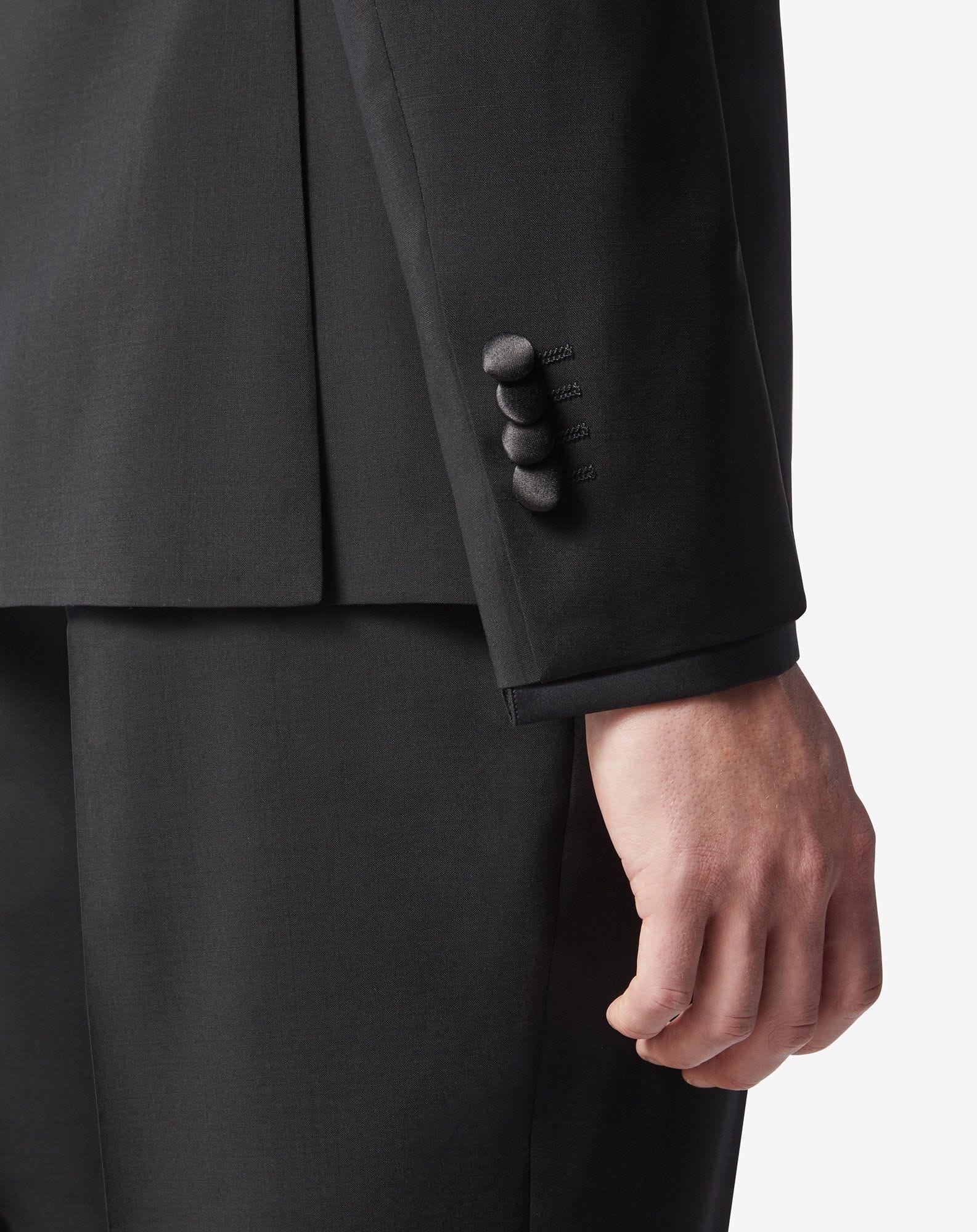 Black wool and mohair tuxedo - 6