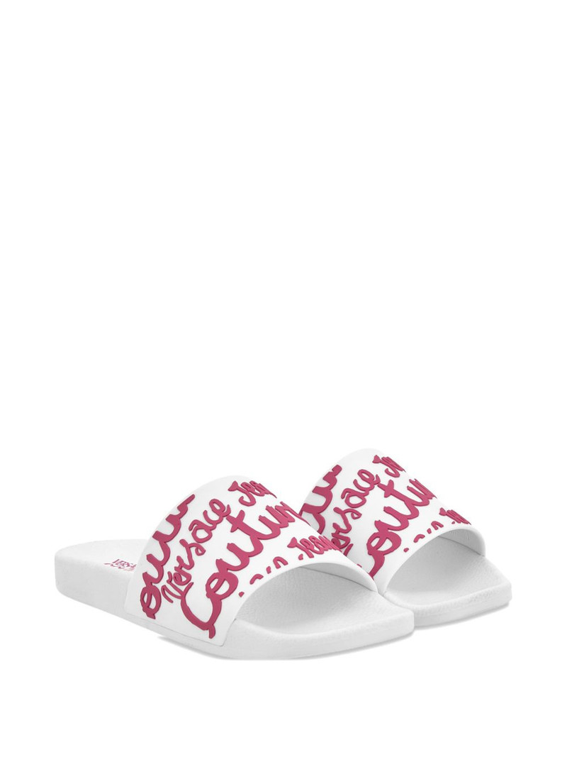 VERSACE JEANS COUTURE rubberized-logo slides outlook