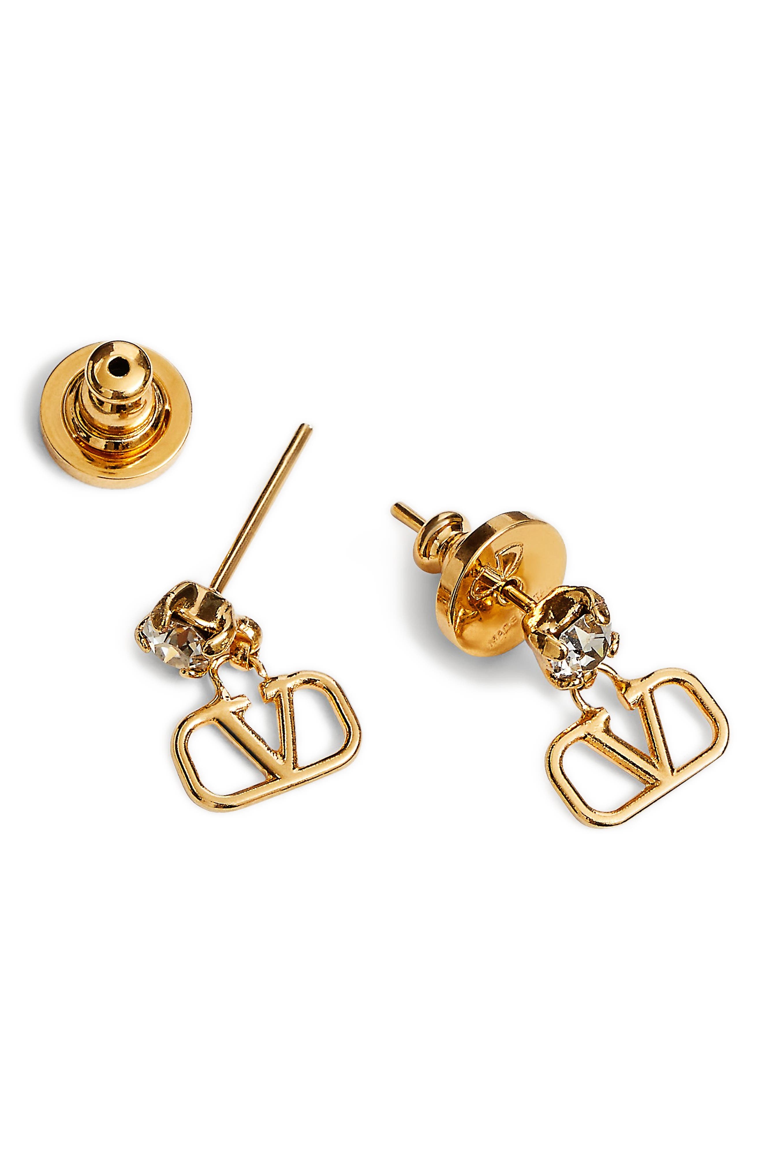 Valentino Garavani Valentino VLOGO Pendant Stud Earrings in Gold Silver at Nordstrom - 4