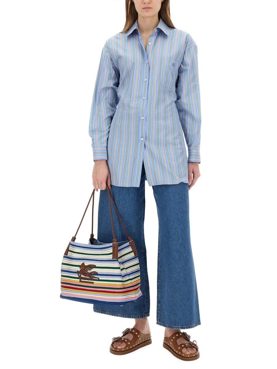 Etro Women Jacquard Shirt And Knot In The Back - 2
