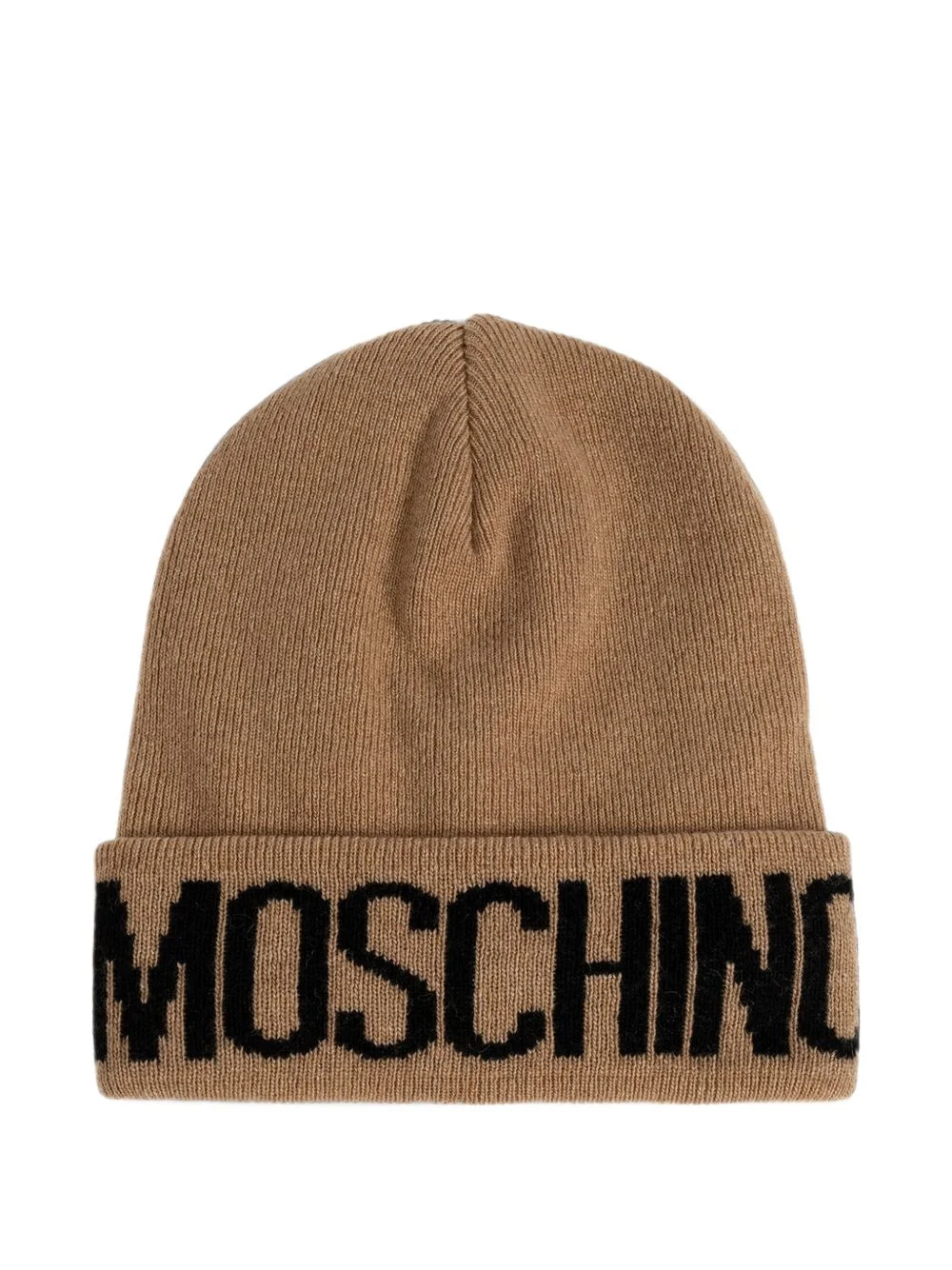 logo-intarsia beanie hat - 1