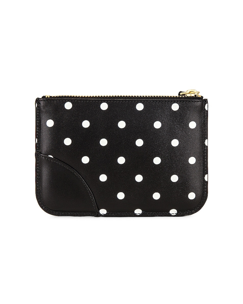 Dots Printed Leather Zip Wallet - 2