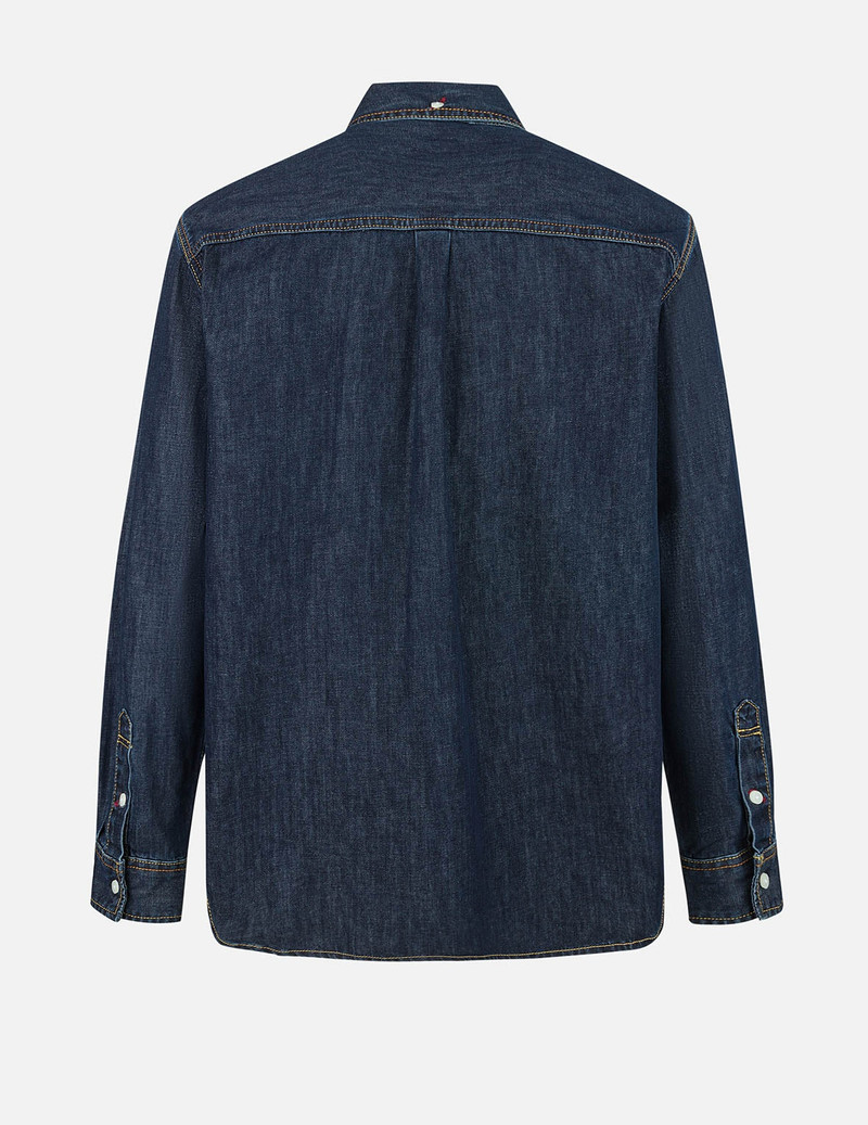 EVISU Multi-Pocket with Brocade Patch Relax Fit Denim Shirt outlook