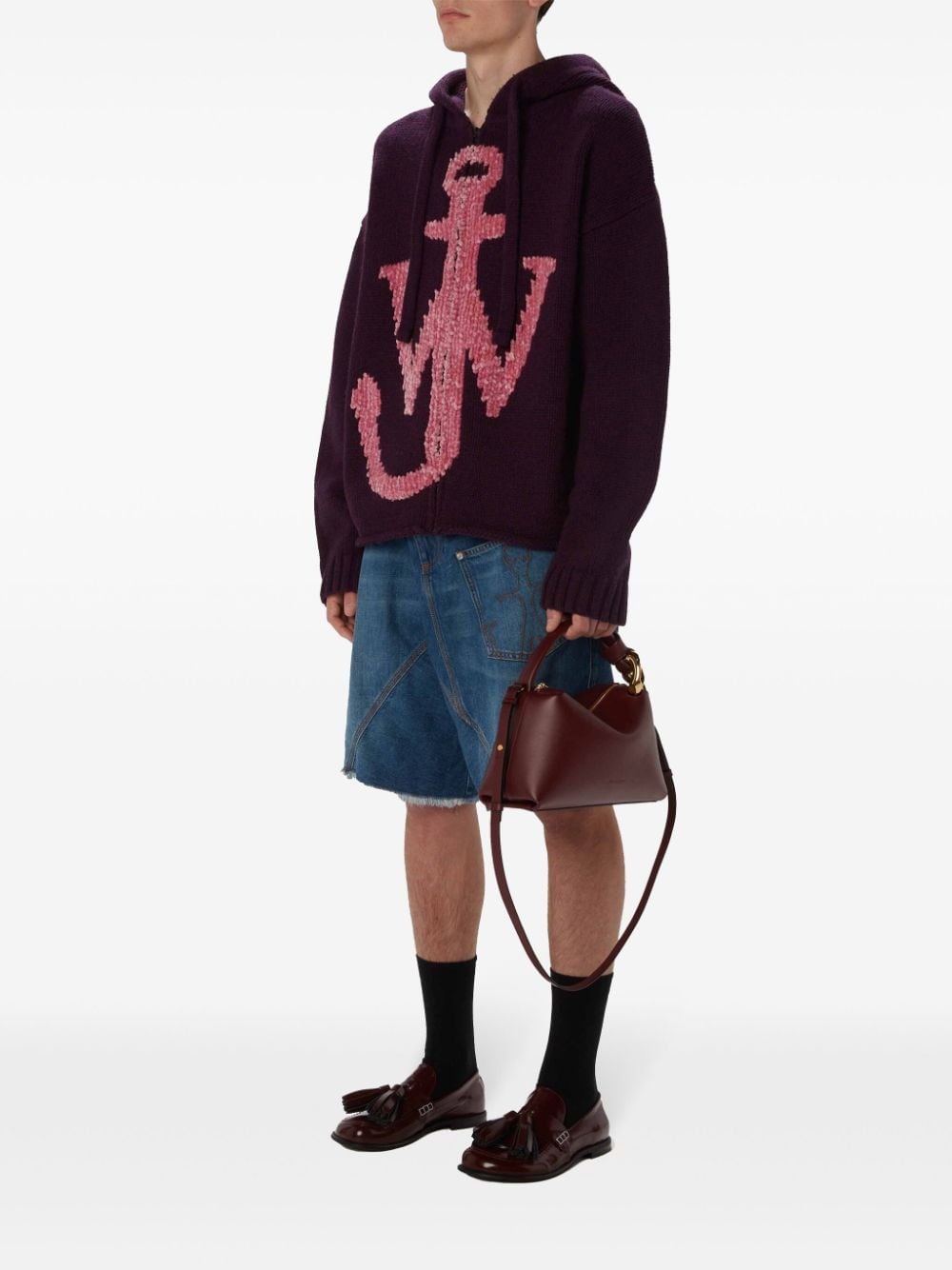anchor-logo zip hoodie - 2