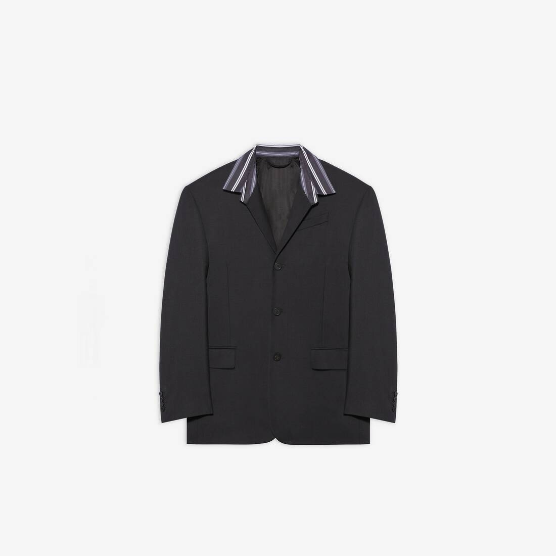 Tailored Shirt Jacket in Black/blue - 1