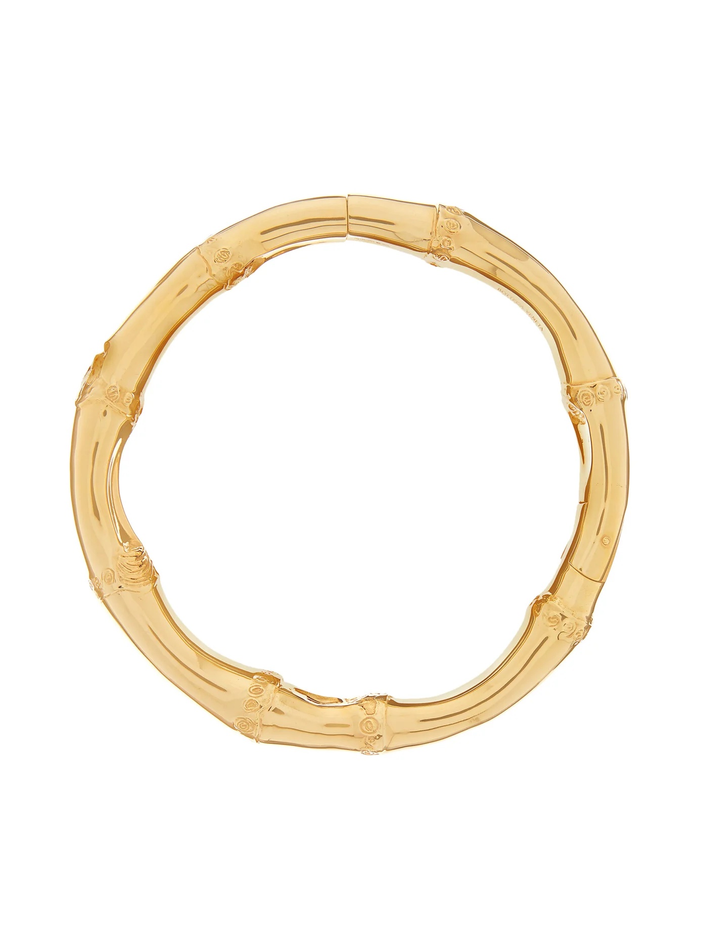 Bamboo choker gold-plated necklace - 1