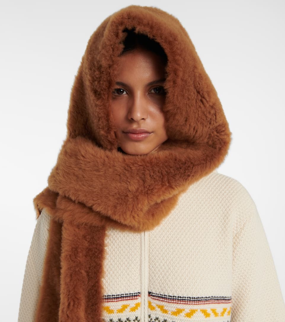 Hooded shearling scarf - 3