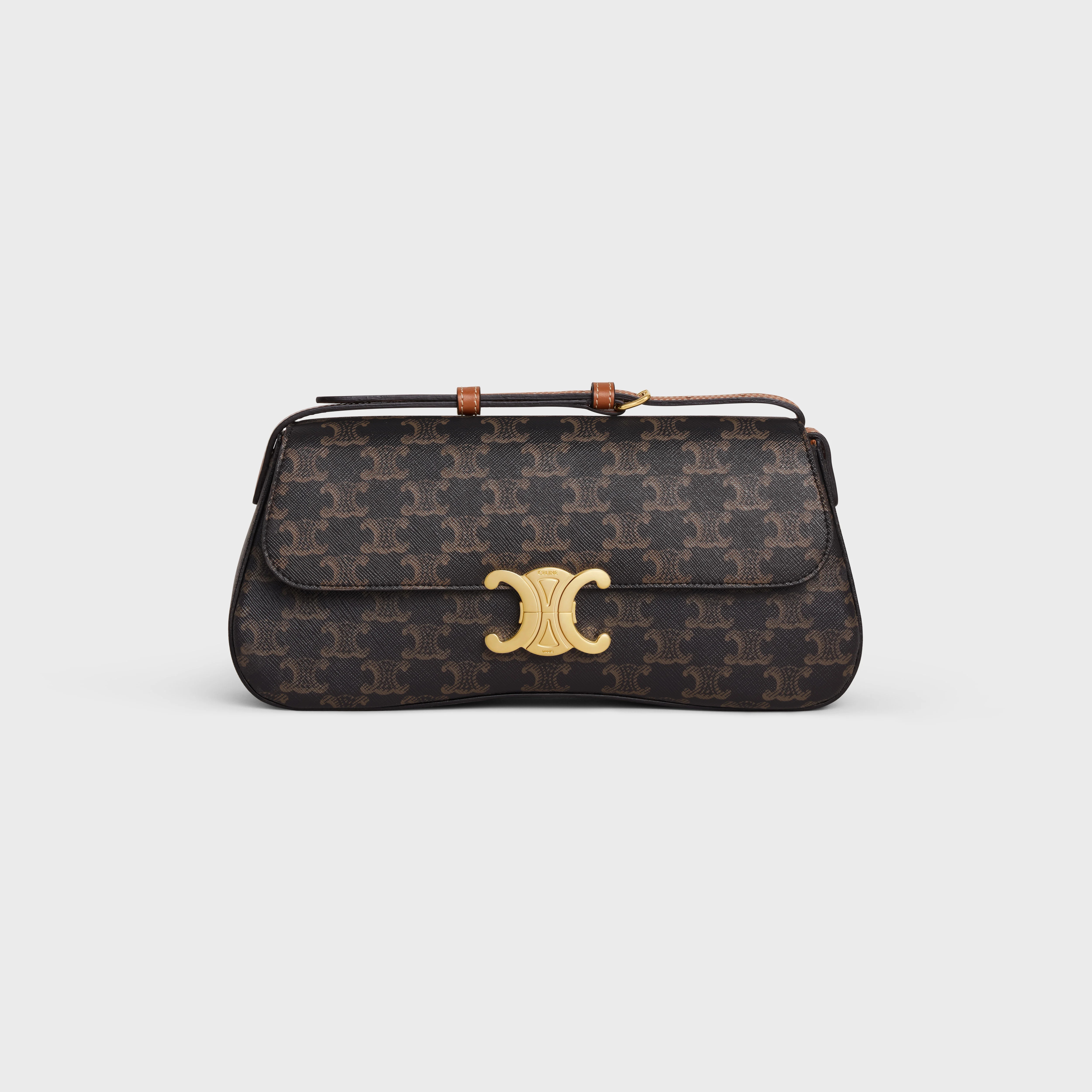 MEDIUM CELINE LOLA BAG in Triomphe Canvas and Calfskin - 1