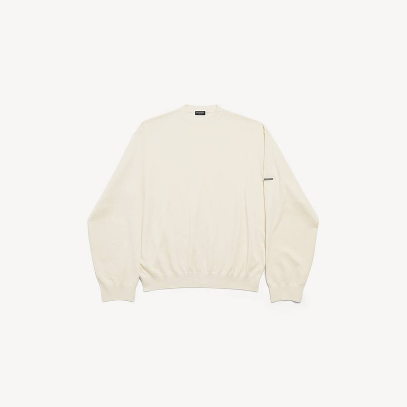 Men's Crewneck Sweater in Cream 1