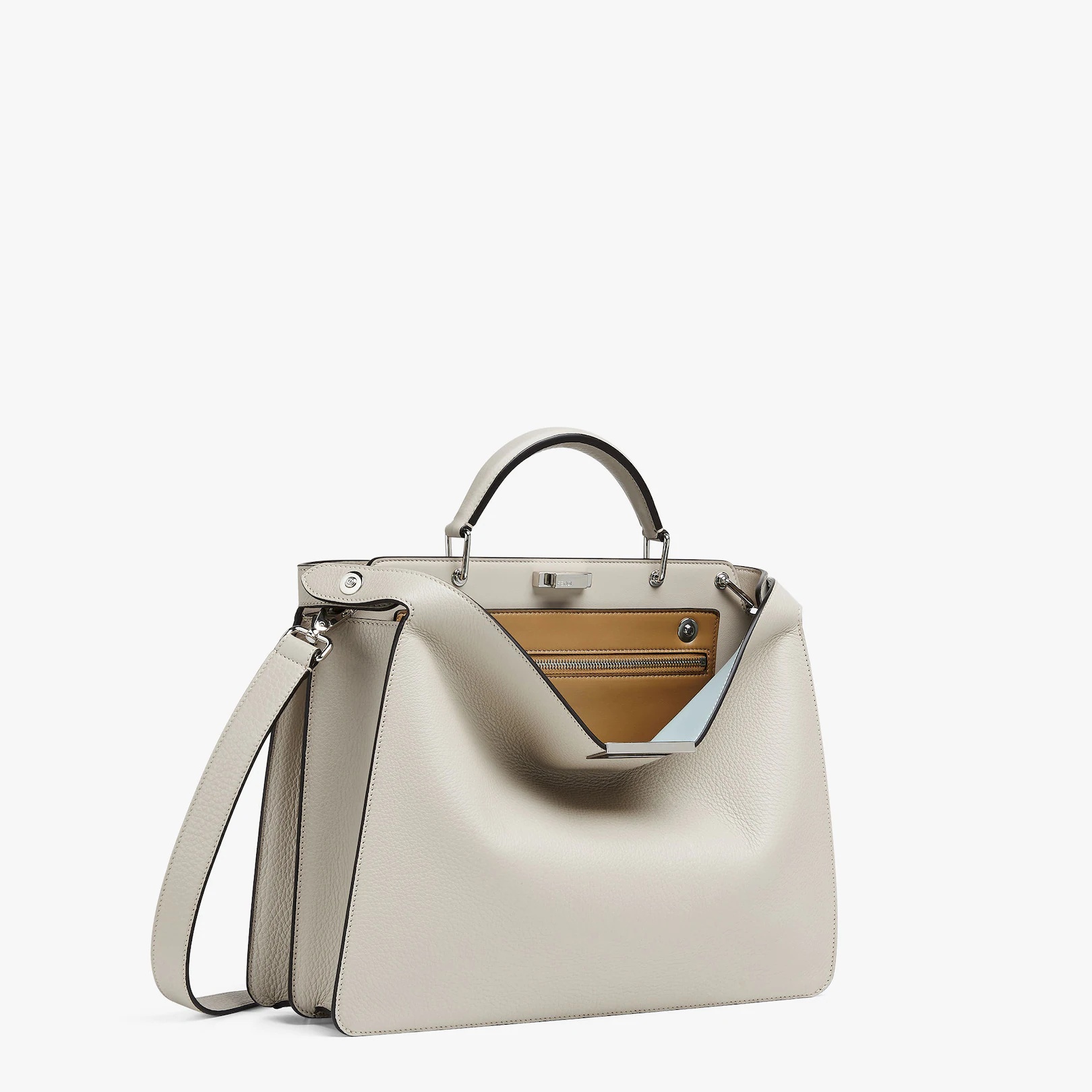 Powder gray leather bag - 3