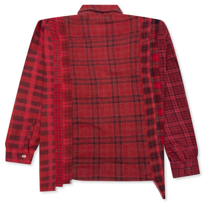 NEEDLES OVER DYE 7 CUTS WIDE SHIRT - RED outlook