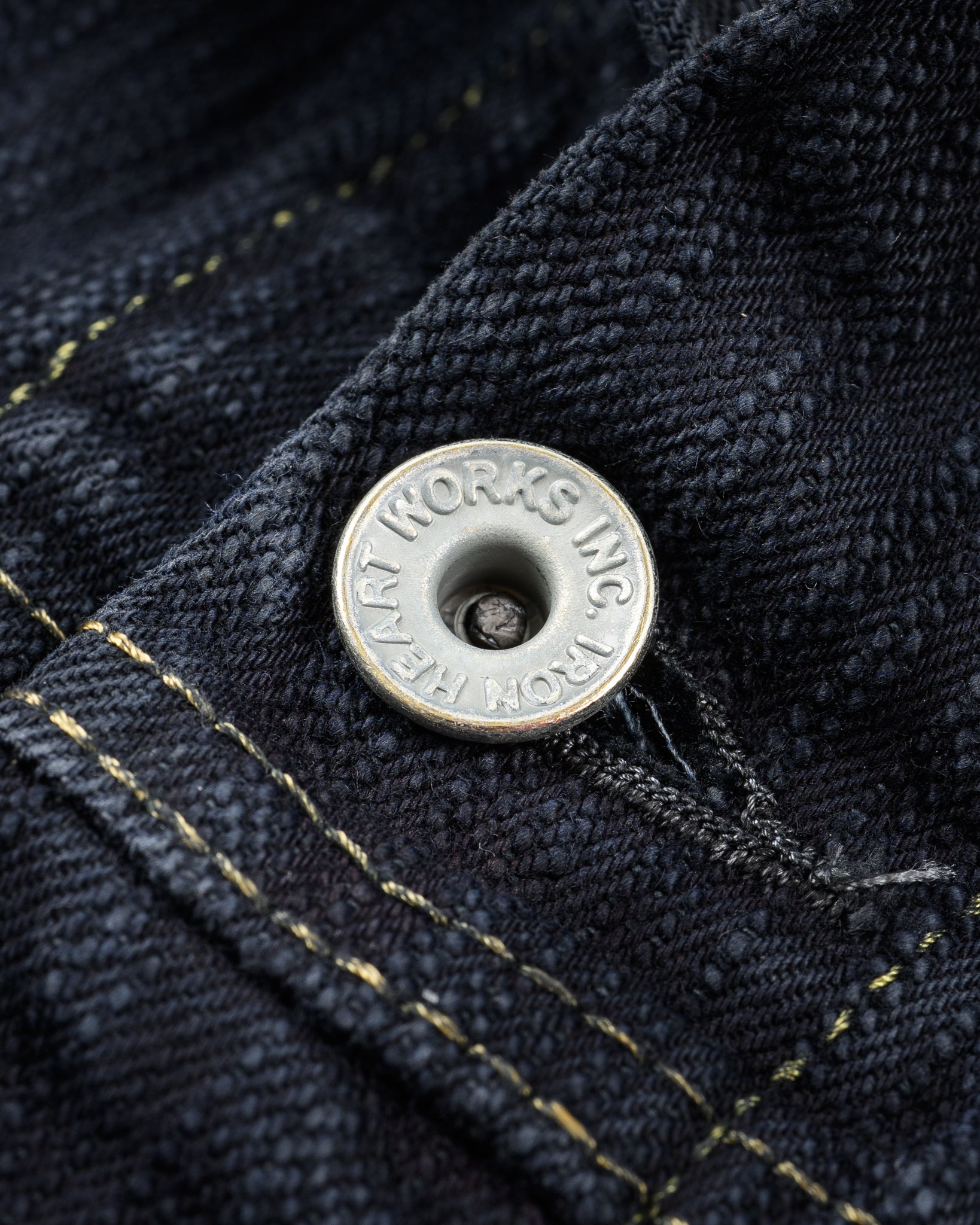 IH-526J-SLBod 16oz Slubby Selvedge Denim Type III Jacket - Indigo Overdyed Black - 15