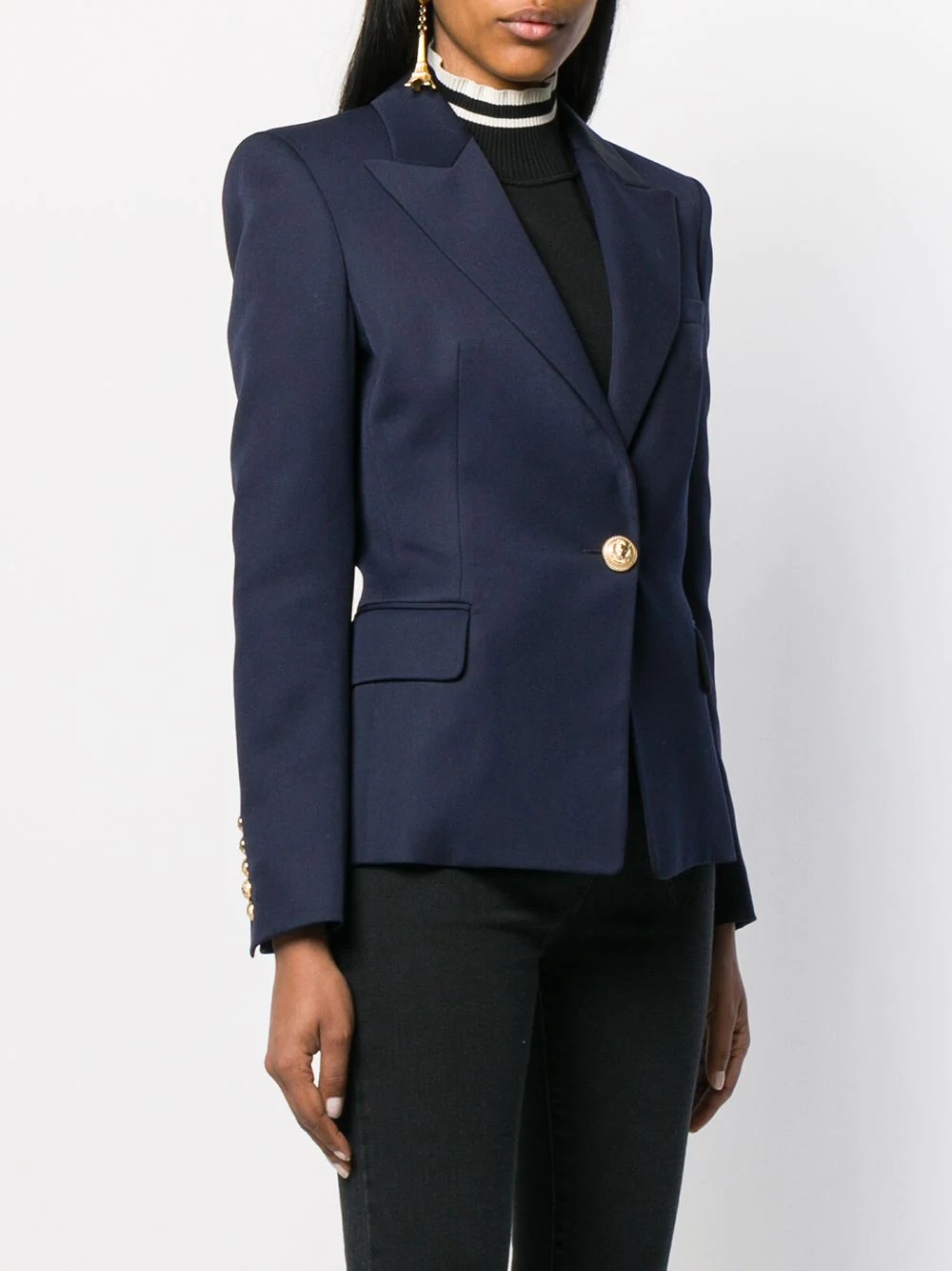 button-front blazer - 3