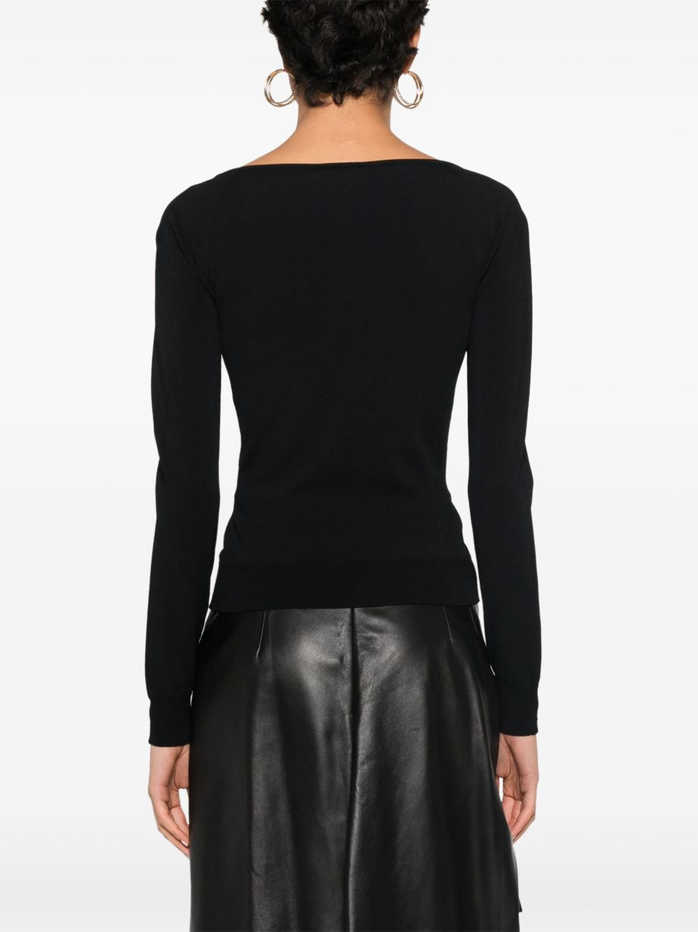 square-neck knitted top - 4