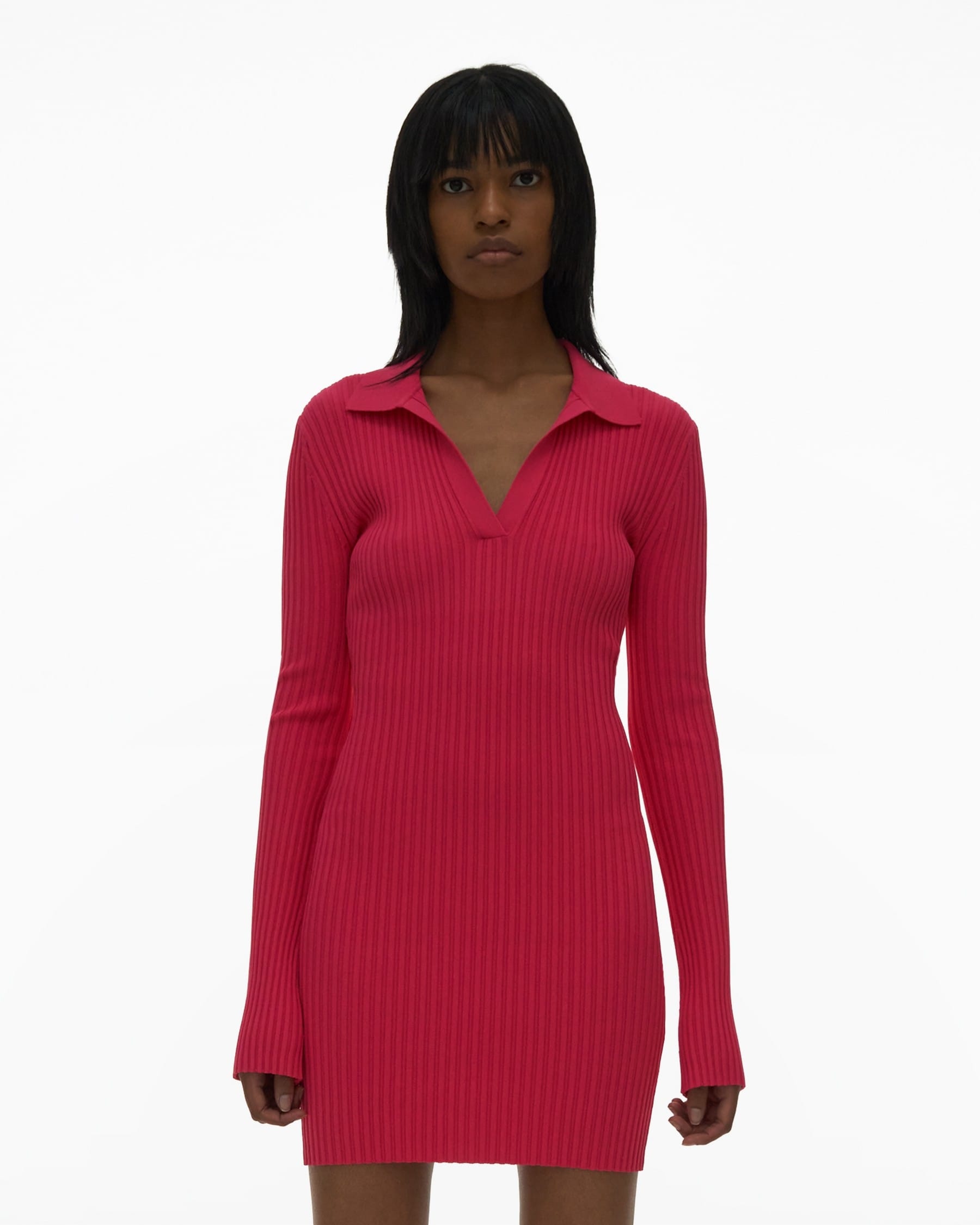 RIBBED POLO DRESS - 3